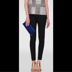 L.K. Bennett Aden Skinny Leg Trouser Pant Legging Elastic Waistband Sz US6 Black